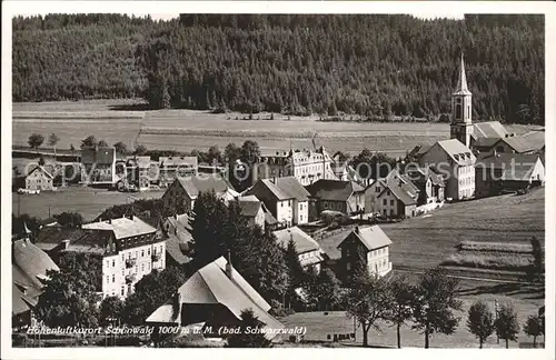 Schoenwald Schwarzwald Ortsansicht mit Kirche Hoehenluftkurort / Schoenwald im Schwarzwald /Schwarzwald-Baar-Kreis LKR