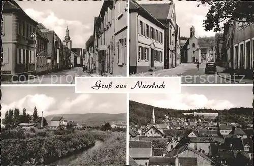 Nussloch Strassenpartie Partie am Bachlauf / Nussloch /Heidelberg Stadtkreis