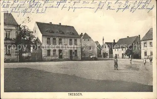 Trebsen Mulde Dorfpartie Platz Kinder / Trebsen Mulde /Leipzig LKR