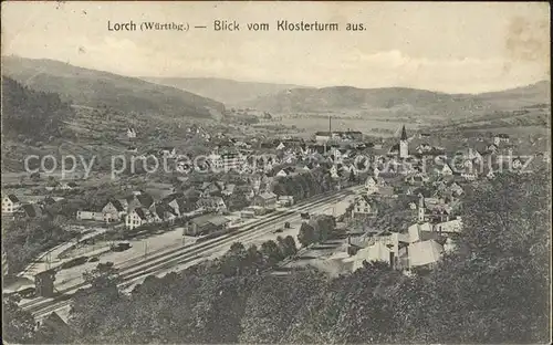 Lorch Wuerttemberg Panorama Blick vom Klosterturm / Lorch /Ostalbkreis LKR
