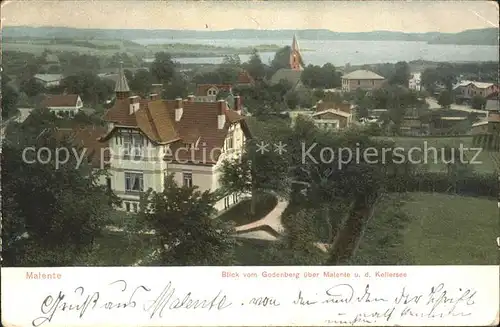 Malente-Gremsmuehlen Panorama Blick vom Godenberg Kellersee / Malente /Ostholstein LKR