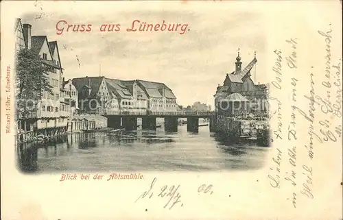 Lueneburg Blick bei der Abtsmuehle Bruecke Deutsche Reichspost / Lueneburg /Lueneburg LKR
