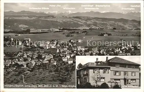 Scheidegg Allgaeu Alpenpanorama Hotel Sonnenhof Fliegeraufnahme Straehle Bild Nr. 20795 / Scheidegg /Lindau LKR