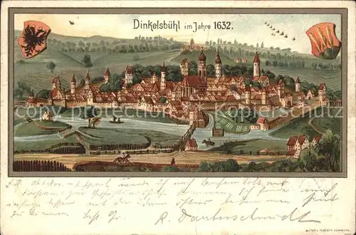 Dinkelsbuehl im Jahre 1632 Wappen / Dinkelsbuehl /Ansbach LKR
