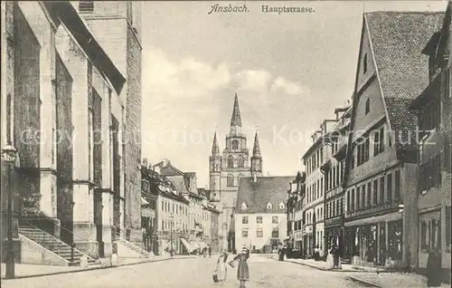 Ansbach Mittelfranken Hauptstrasse Kirche / Ansbach /Ansbach LKR