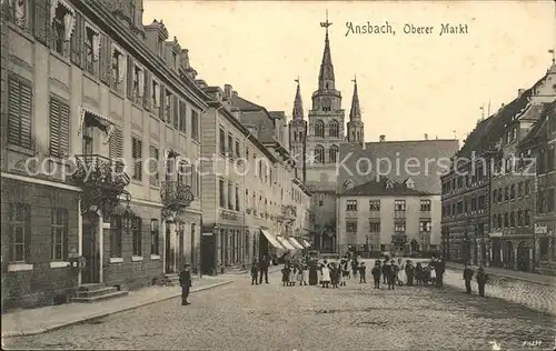 Ansbach Mittelfranken Oberer Markt Kirche / Ansbach /Ansbach LKR