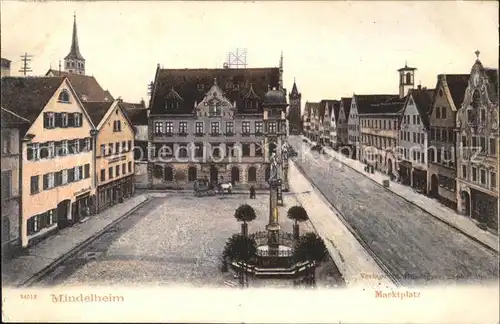 Mindelheim Marktplatz Brunnen / Mindelheim /Unterallgaeu LKR