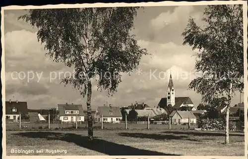 Bobingen Ortsansicht mit Kirche Birken / Bobingen /Augsburg LKR