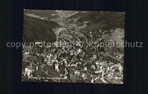 Hornberg Schwarzwald an der Schwarzwaldbahn Fliegeraufnahme / Hornberg /Ortenaukreis LKR