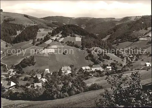 Obermuenstertal Panorama mit Schwarzwaldgasthof Spielweg Schwarzwald / Muenstertal /Breisgau-Hochschwarzwald LKR