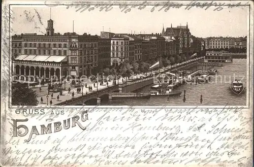 Hamburg Jungfernsteg Deutsche Reichspost / Hamburg /Hamburg Stadtkreis