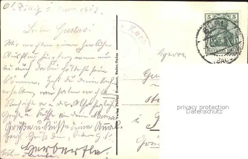 Buehl Baden Kurhaus Oberplaettig Hirsch Litho / Buehl /Rastatt LKR