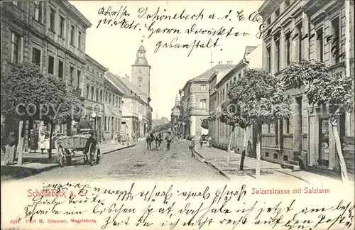 Schoenebeck Elbe Salzerstrasse Salzturm / Schoenebeck /Salzlandkreis LKR