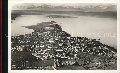 Radolfzell Bodensee Fliegeraufnahme Mettnau Reichenau / Radolfzell am Bodensee /Konstanz LKR