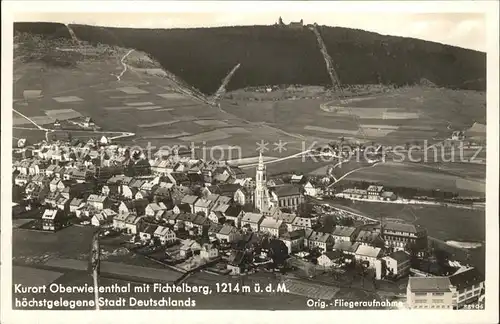 Oberwiesenthal Erzgebirge Fichtelberg Fliegeraufnahme / Oberwiesenthal /Erzgebirgskreis LKR
