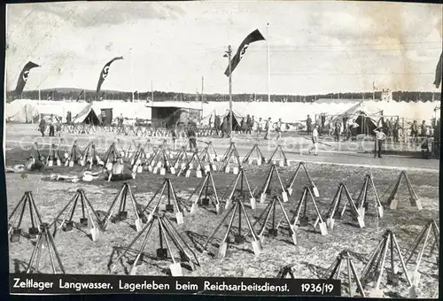 Langwasser Nuernberg Zeltlager Lagerleben Reichsarbeitsdienst  / Nuernberg /Nuernberg Stadtkreis