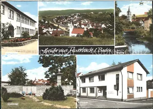 Auerbach Elztal Denkmal Rathaus Schulhaus / Elztal /Neckar-Odenwald-Kreis LKR