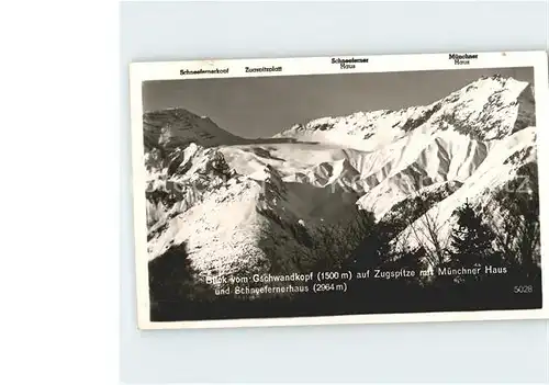 Zugspitze Blick vom Gschwandkopf Kat. Garmisch Partenkirchen