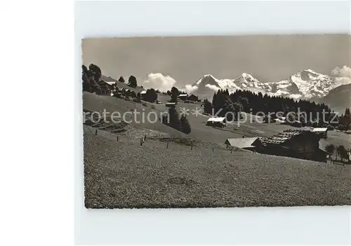 Beatenberg mit Eiger Moench Jungfrau Kat. Beatenberg