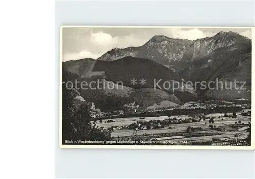 Staudach Egerndach und Mietenham mit Hochgern  Kat. Staudach Egerndach