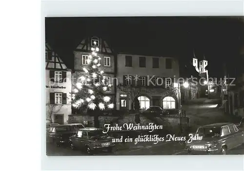 Bad Wimpfen Neujahrskarte Weihnachtsbaum Autos Kat. Bad Wimpfen