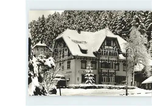 Bonndorf Schwarzwald Hotel Pension Steinasaege im Winter Kat. Bonndorf