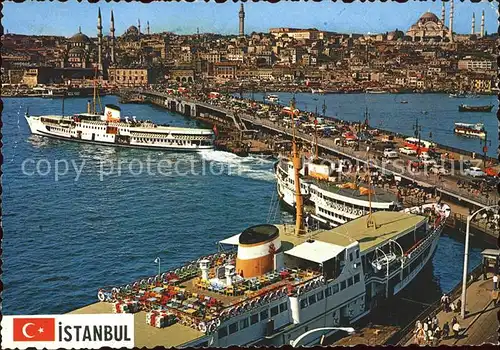 Istanbul Constantinopel Galata-Bruecke neue Moschee Sueleymaniye / Istanbul /