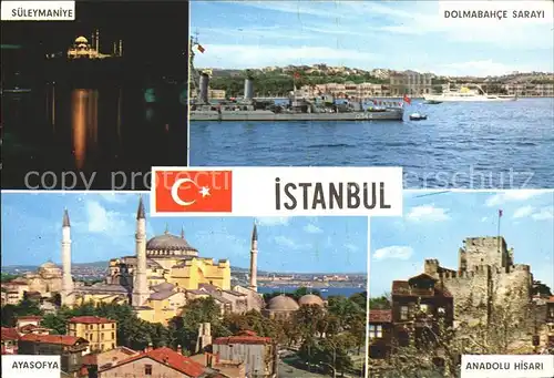 Istanbul Constantinopel Sueleymaniye Dolmabahce Sarayi Anadolu Hisari Ayasofya / Istanbul /