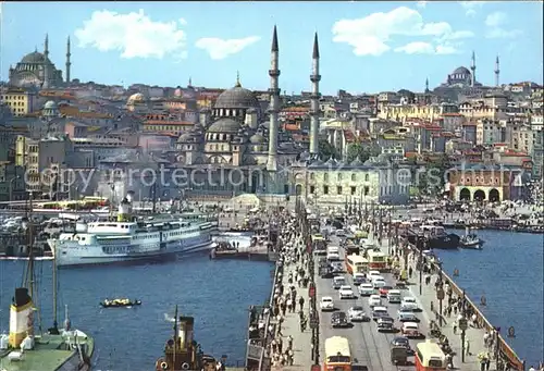 Istanbul Constantinopel Galata Bruecke neue Moschee Dampfer / Istanbul /