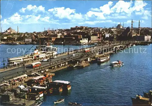 Istanbul Constantinopel Galata Bruecke Dampfer Boote / Istanbul /