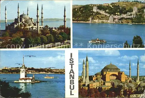 Istanbul Constantinopel Sehirden Muehtelif Goeruenueser Moschee Dampfer / Istanbul /