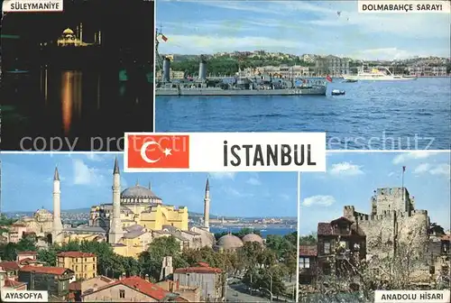 Istanbul Constantinopel Sueleymaniye Dolmabahce Sarayi Ayasofya Anadolu Hisari / Istanbul /