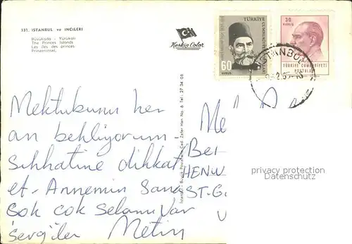 Istanbul Constantinopel Prinzeninsel Segelboot  / Istanbul /