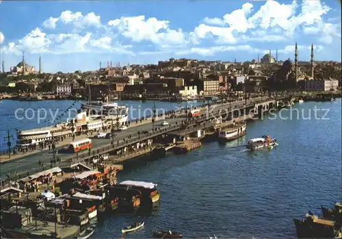 Istanbul Constantinopel Galata Bruecke Dampfer Boote / Istanbul /