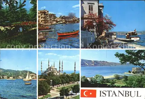 Istanbul Constantinopel Segelboot Moschee Boot Blume / Istanbul /