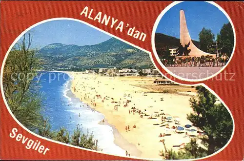 Alanya Denkmal Strandleben  Kat. Alanya