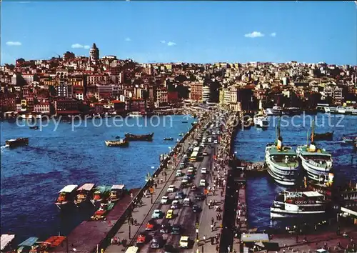 Istanbul Constantinopel Galata Bruecke Dampfer Boote / Istanbul /