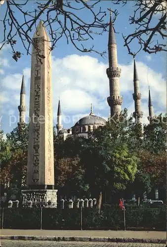 Istanbul Constantinopel Obelisk Aegyptien Minaretten Blaue Moschee / Istanbul /