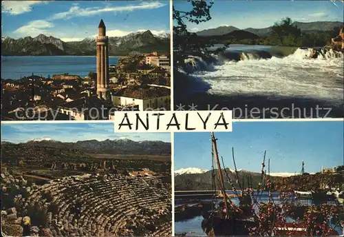 Antalya Theater Wasserfall Moschee Segelboot Kat. Antalya