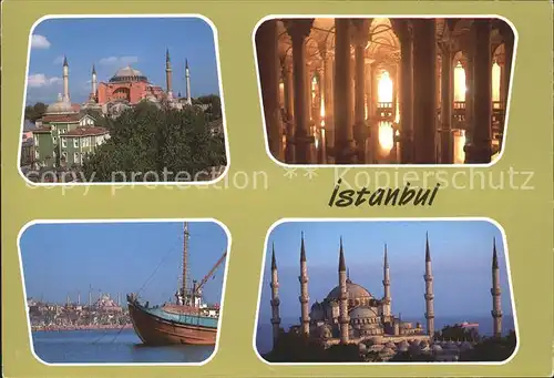 Istanbul Constantinopel Sultanahmet Camilerlinden Segelboot  / Istanbul /