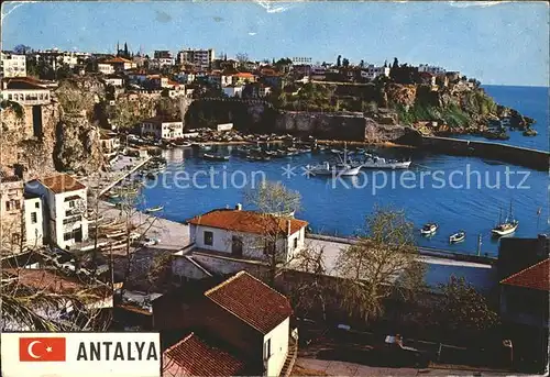Antalya Hafen Segelboot Boot Teilansicht Kat. Antalya