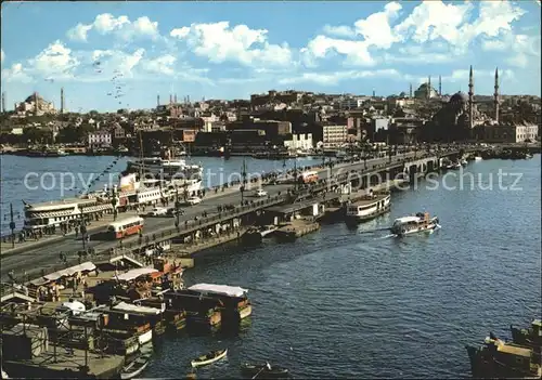 Istanbul Constantinopel Galata Bruecke Dampfer Boote / Istanbul /