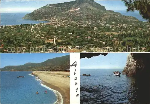 Alanya Strand Bucht Boot Orstansicht Kat. Alanya