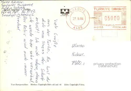Istanbul Constantinopel Bueyuekade Segelboot Dampfer Pferdekutsche / Istanbul /