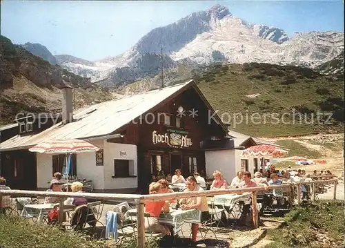 Garmisch Partenkirchen Hochalm Terrasse mit Alpspitze Kat. Garmisch Partenkirchen