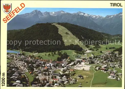 Seefeld Tirol Seefelder See Olympia Sport  und Kongresszentrum Fliegeraufnahme Kat. Seefeld in Tirol