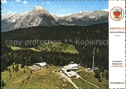 Seefeld Tirol Gschwandtkopf Fliegeraufnahme Kat. Seefeld in Tirol