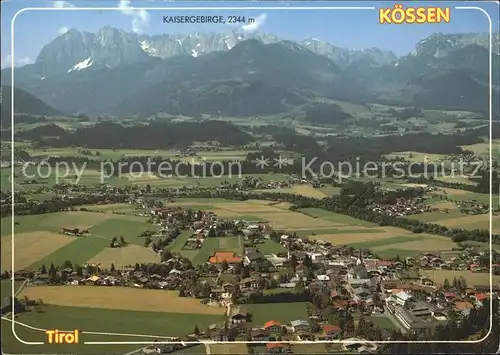 Koessen Tirol Fliegeraufnahme Kaisergebirge Kat. Koessen