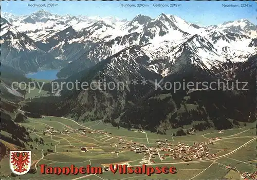 Tannheim Tirol Vilsalpsee Rauhorn Geisshorn Nebelhorn Hochvogel  Kat. Tannheim