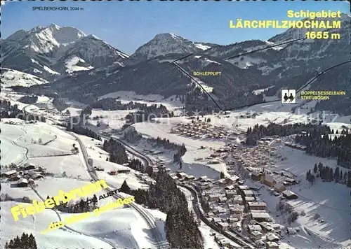 Fieberbrunn Tirol Schigebiet Laerchfilzhochalm Fliegeraufnahme Kat. Fieberbrunn